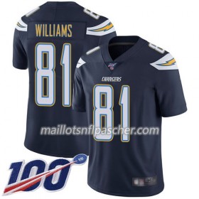 Maillot Los Angeles Chargers Mike Williams 81 Nike Navy Bleu 100th - Homme